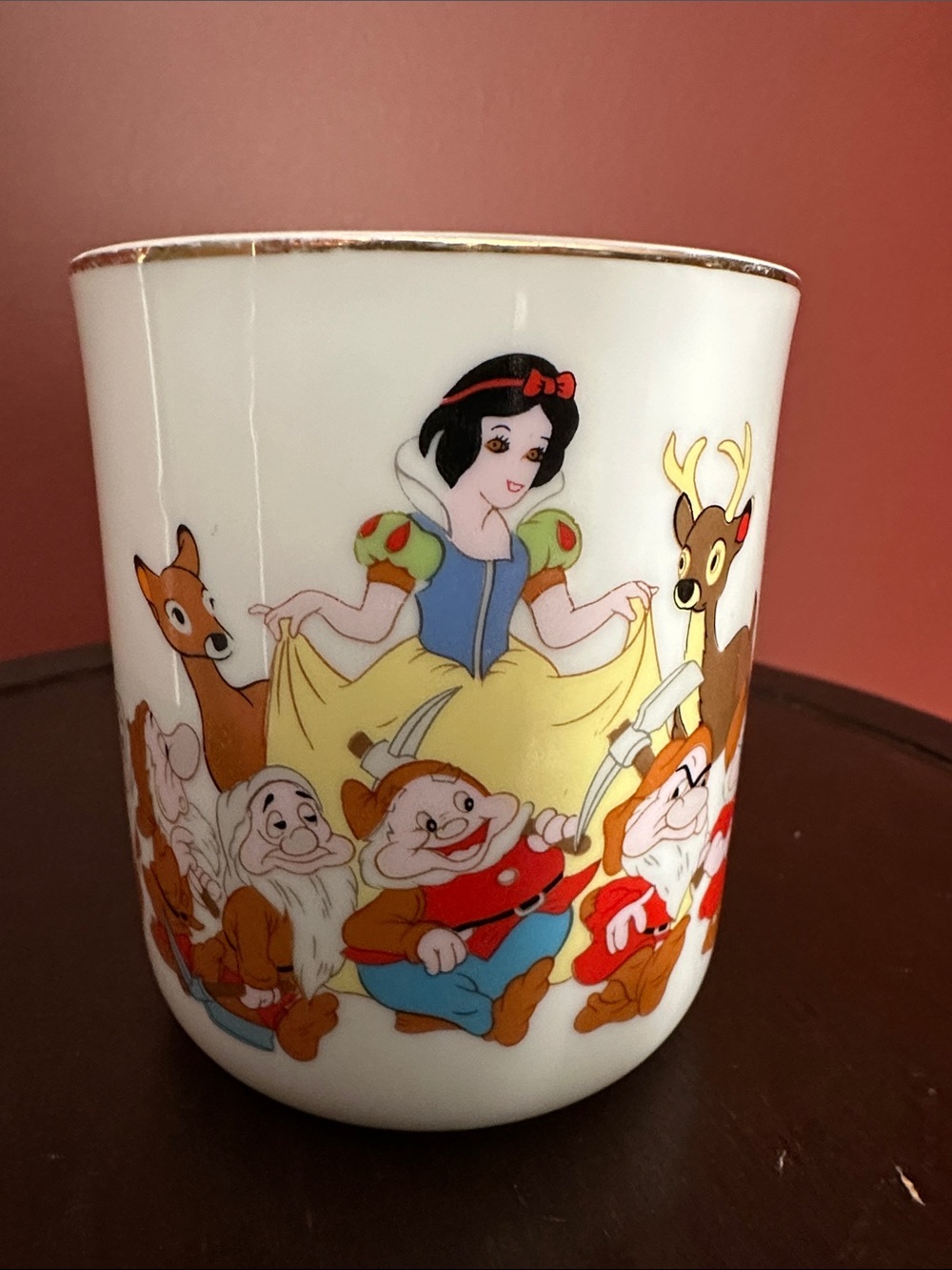 Vintage Disney Made in Japan Snow White and Seven Dwarves Ceramic Mug